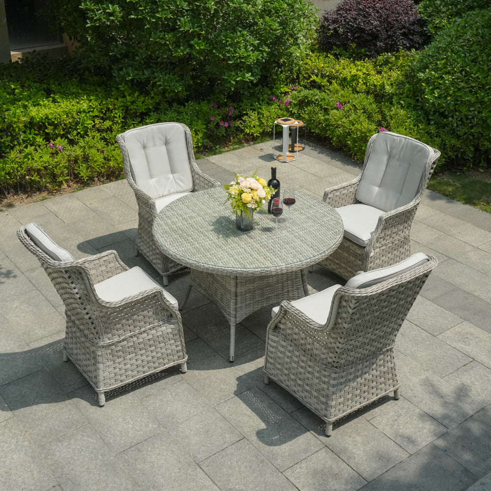 Ravenna - 4 Seater Set (White Washed)