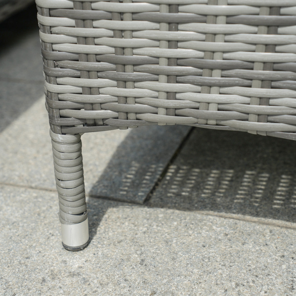 Parma - 6 Seater Set with Rectangular Firepit Table (Grey)