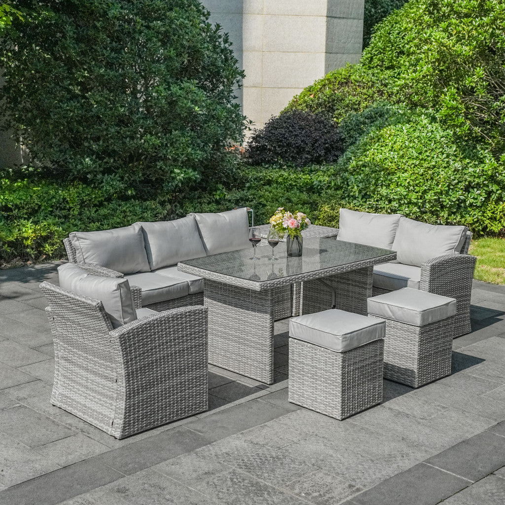 Santiago Sofa Set (White Washed)