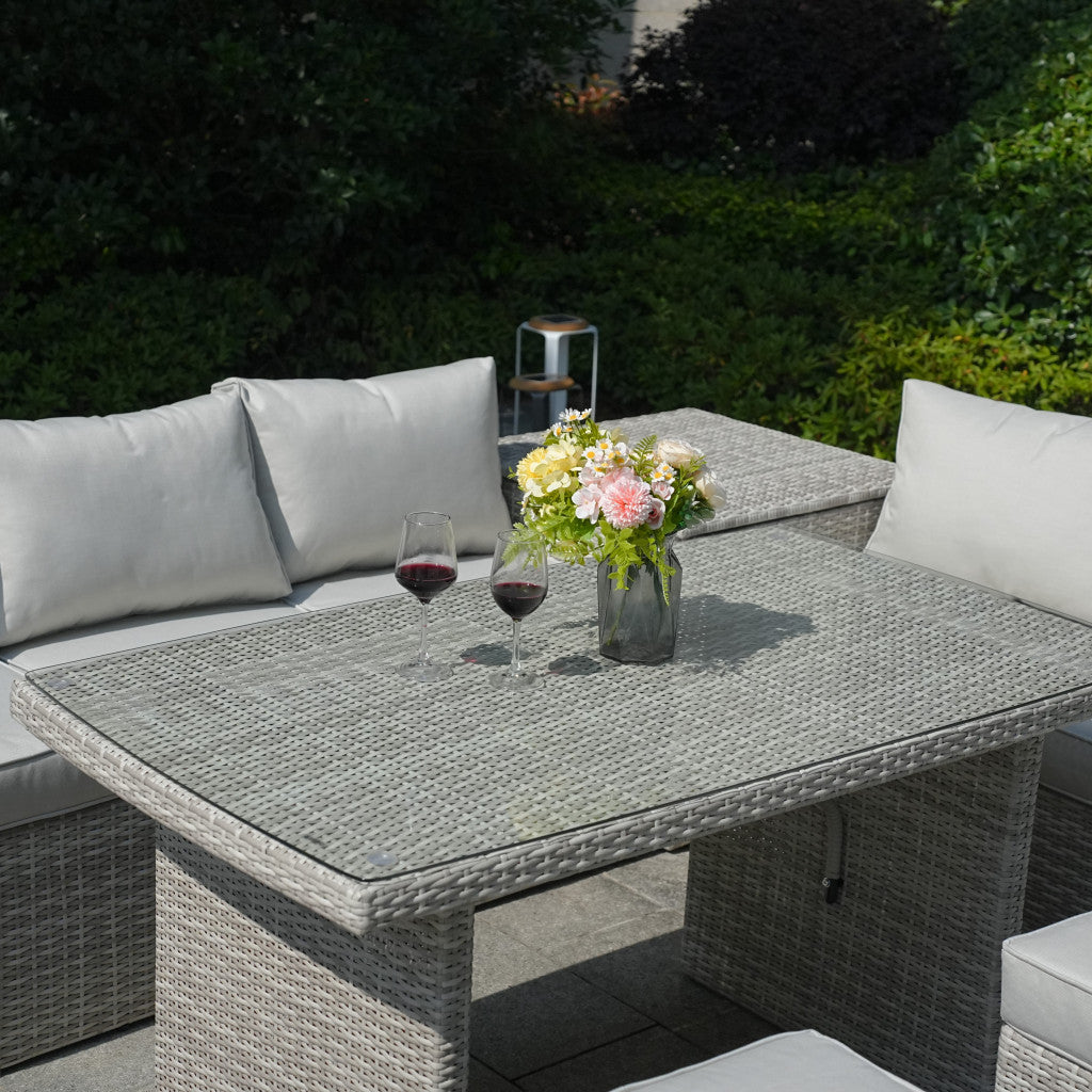 Santiago Sofa Set (White Washed)