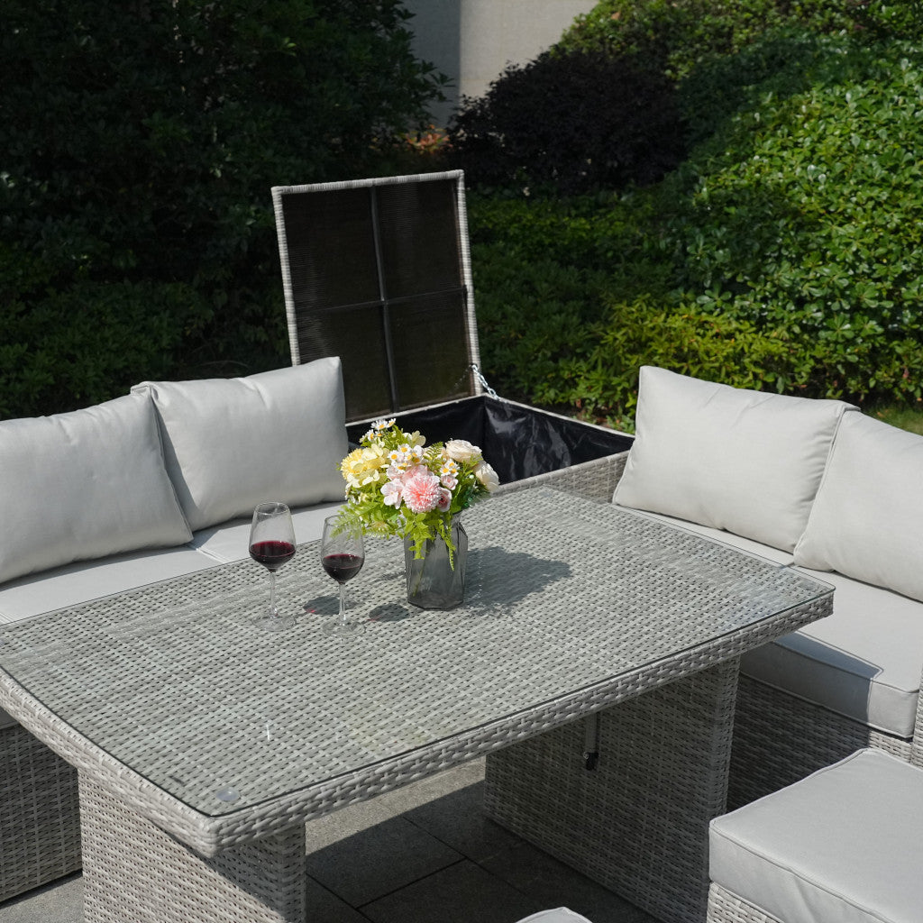 Santiago Sofa Set (White Washed)