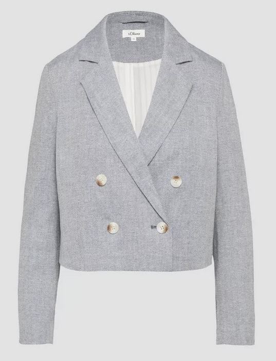 S Oliver Blazer SS25 - Grey - Rathwood Store