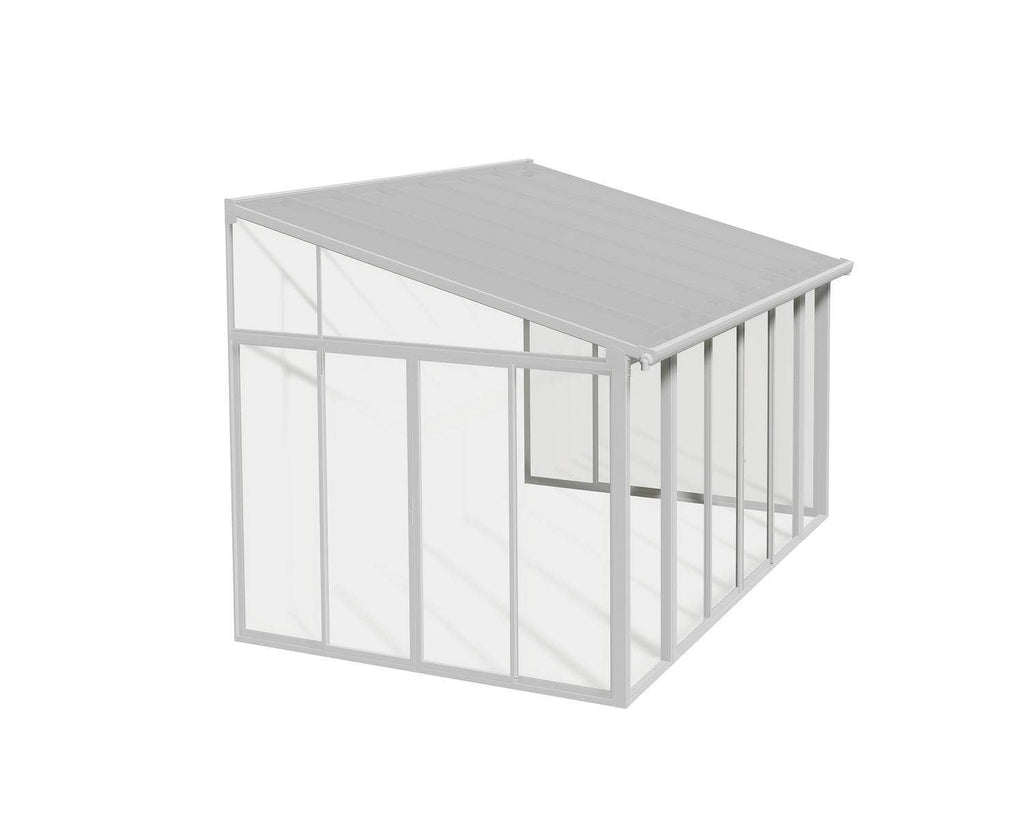 Sanremo 10 ft. x 14 ft. Solarium Kit - White Structure & White Panels - Rathwood Store