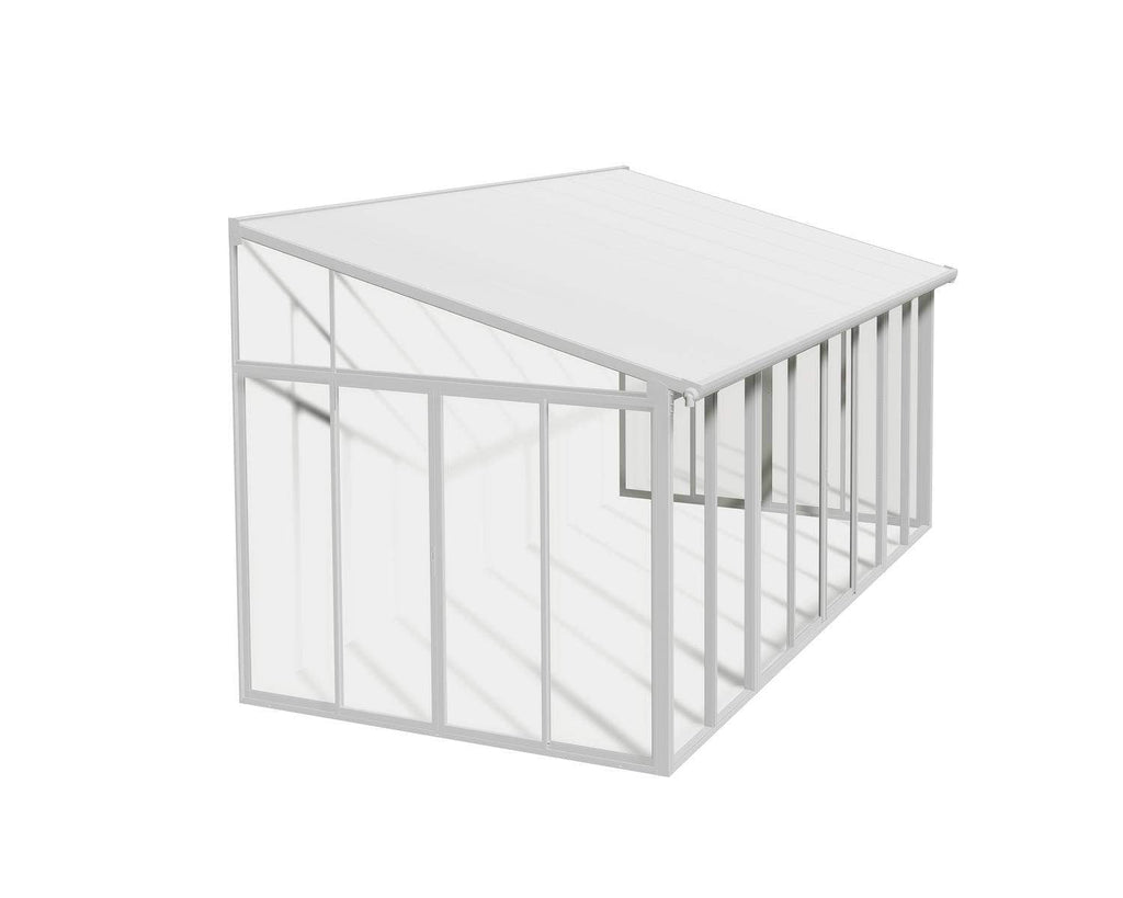 Sanremo 10 ft. x 18 ft. Solarium Kit - White Structure & White Panels - Rathwood Store
