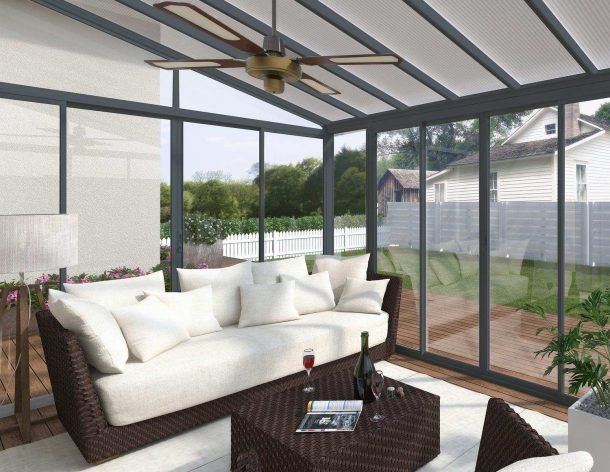 Sanremo 10 ft. x 18 ft. Solarium Kit - White Structure & White Panels - Rathwood Store