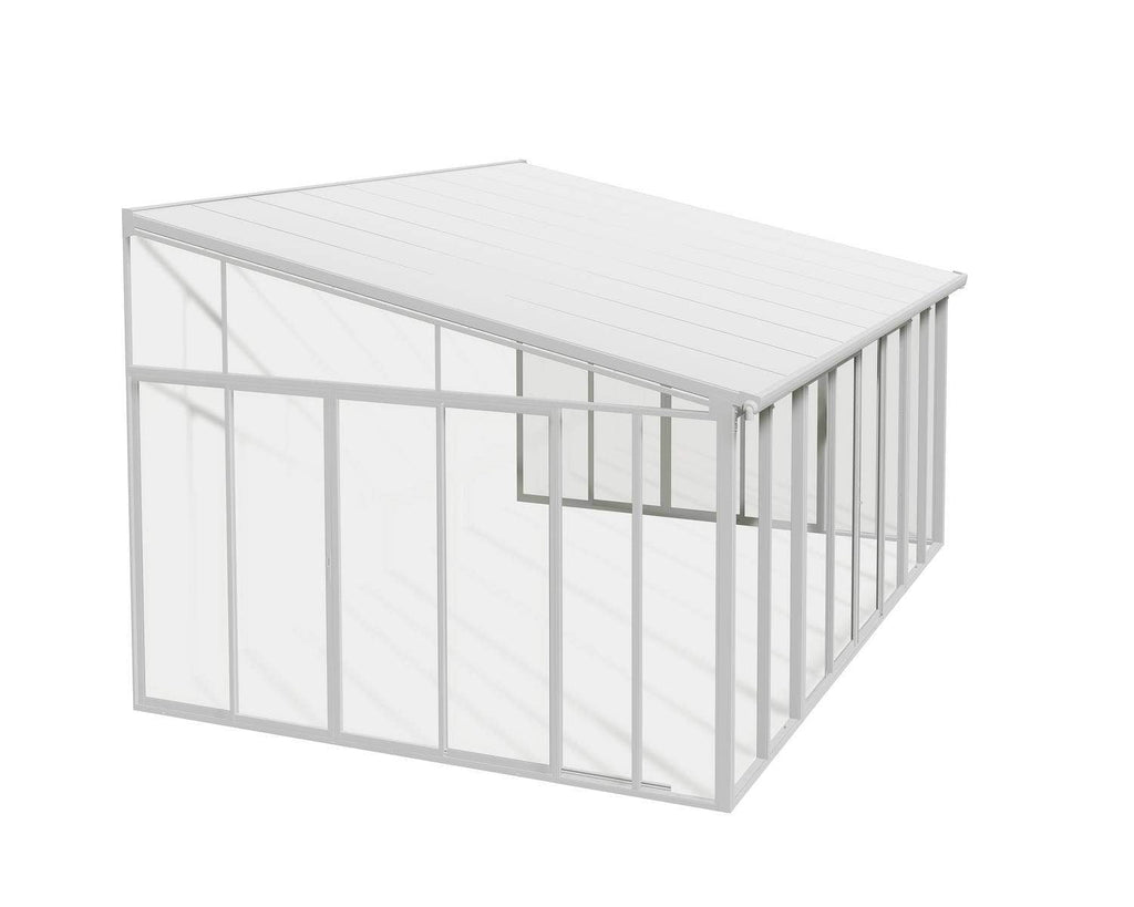 Sanremo 13 ft. x 14 ft. Solarium Kit - White Structure & White Hybrid Panels - Rathwood Store