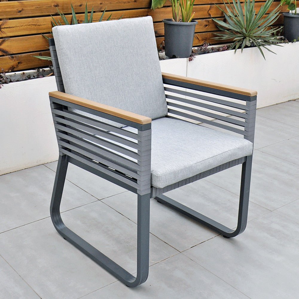 Santa Cruz - 6 Seater Set with 135cm Round Table (Dark Grey) - Rathwood Store