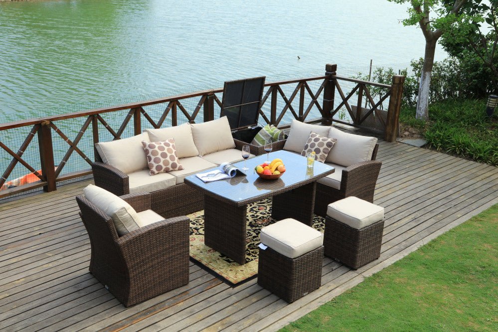 Santiago Sofa Set (Natural) - Rathwood Store