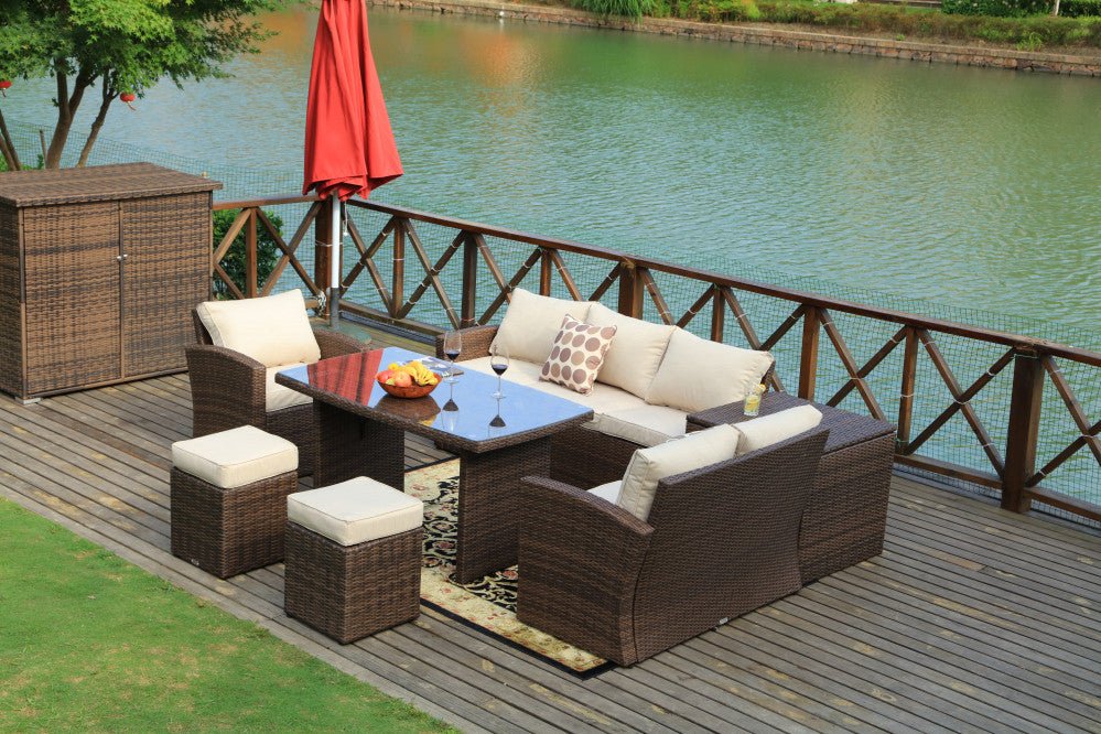 Santiago Sofa Set (Natural) - Rathwood Store