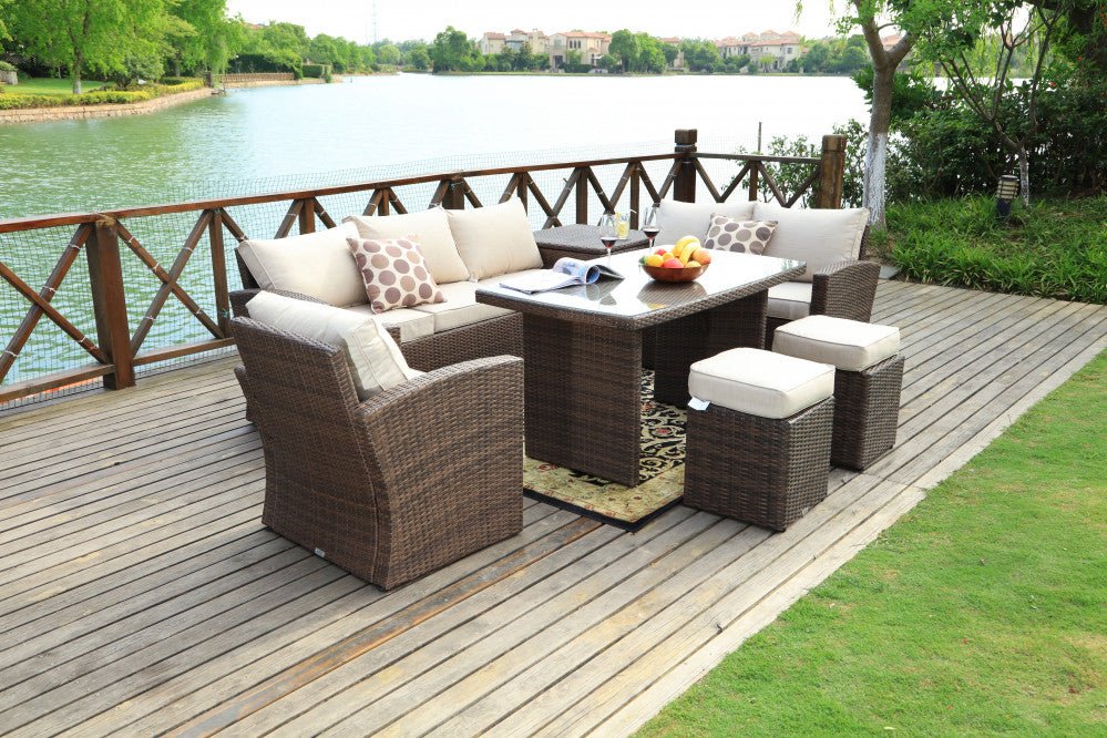 Santiago Sofa Set (Natural) - Rathwood Store
