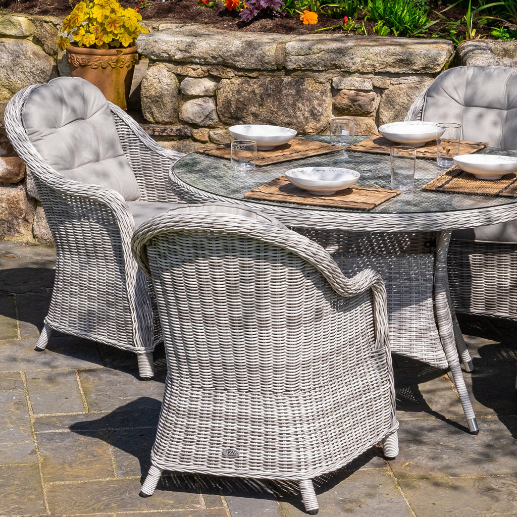 Sepino - 4 Seater Round Set (Light Grey) - Rathwood Store
