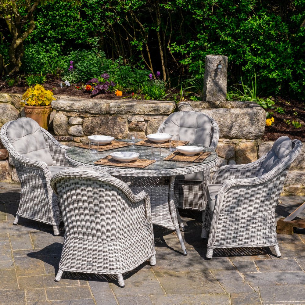 Sepino - 4 Seater Round Set (Light Grey) - Rathwood Store