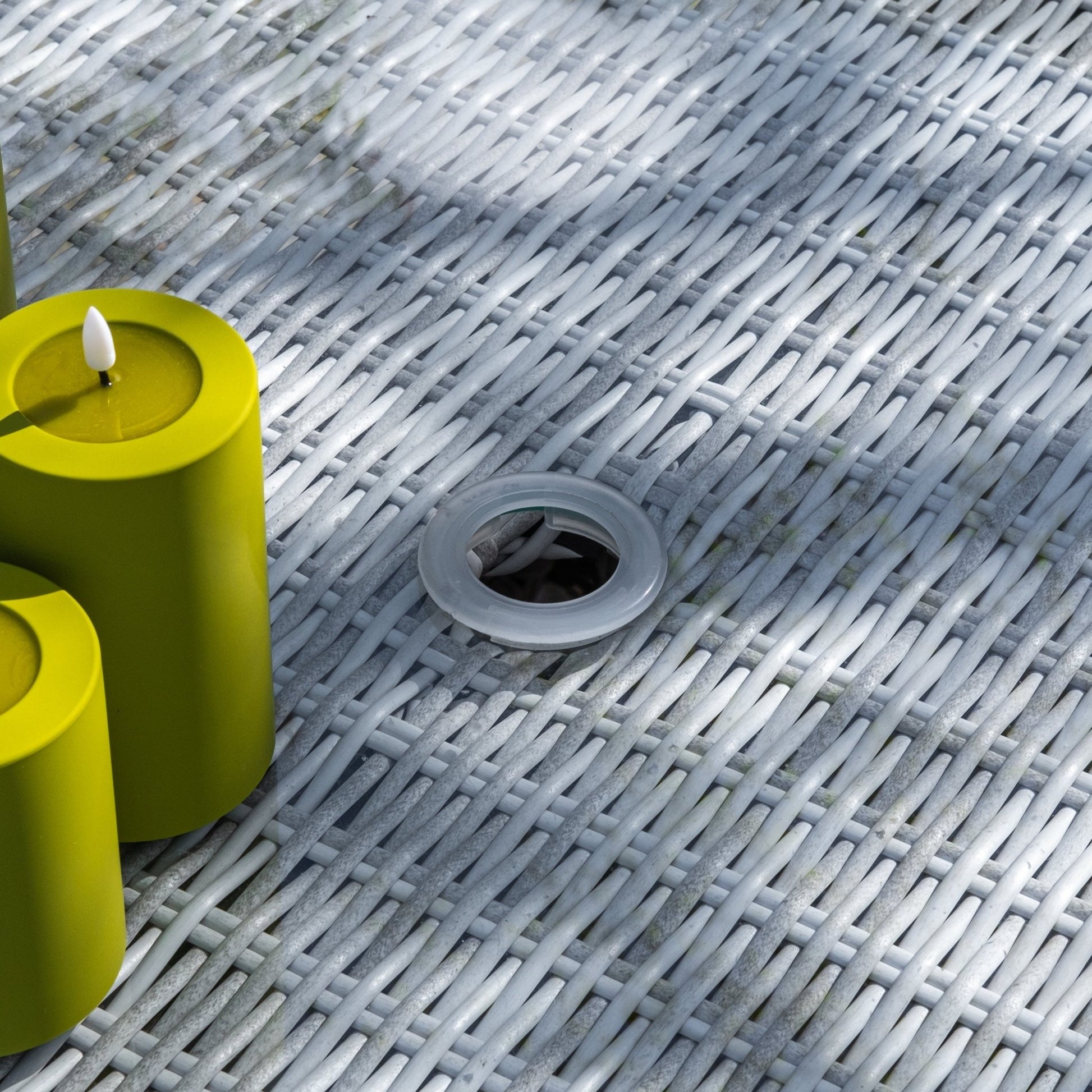 Sepino - 6 Seater Set with Oval Table & Lazy Susan (Light Grey) - Rathwood Store