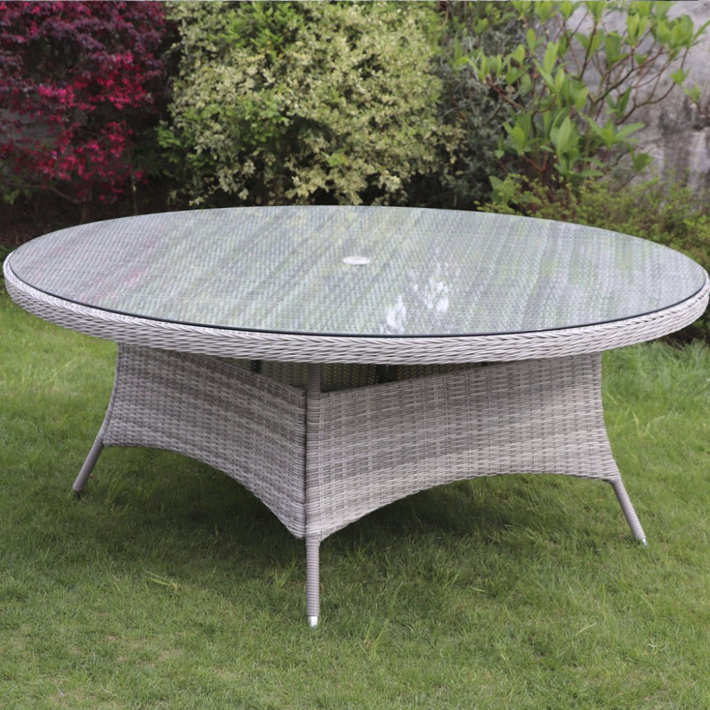 Sepino - 8 Seater Round Set (Grey) - Rathwood Store