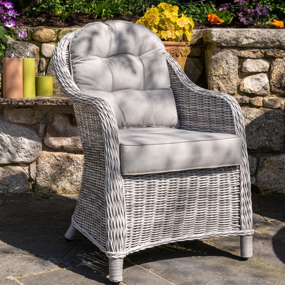 Sepino Delux - 6 Seater Set with Round Table & Lazy Susan (Light Grey) - Rathwood Store