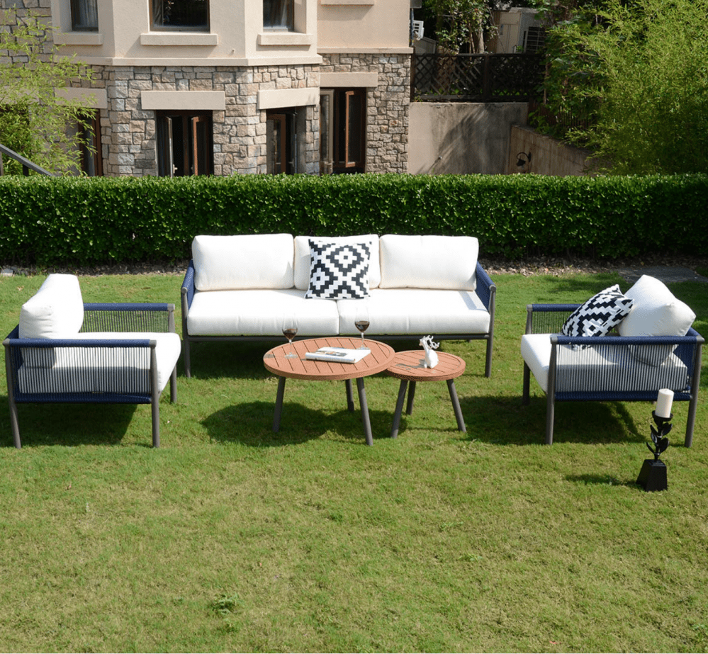 Seville Deluxe Sofa Set with Beige Cushions - Rathwood Store