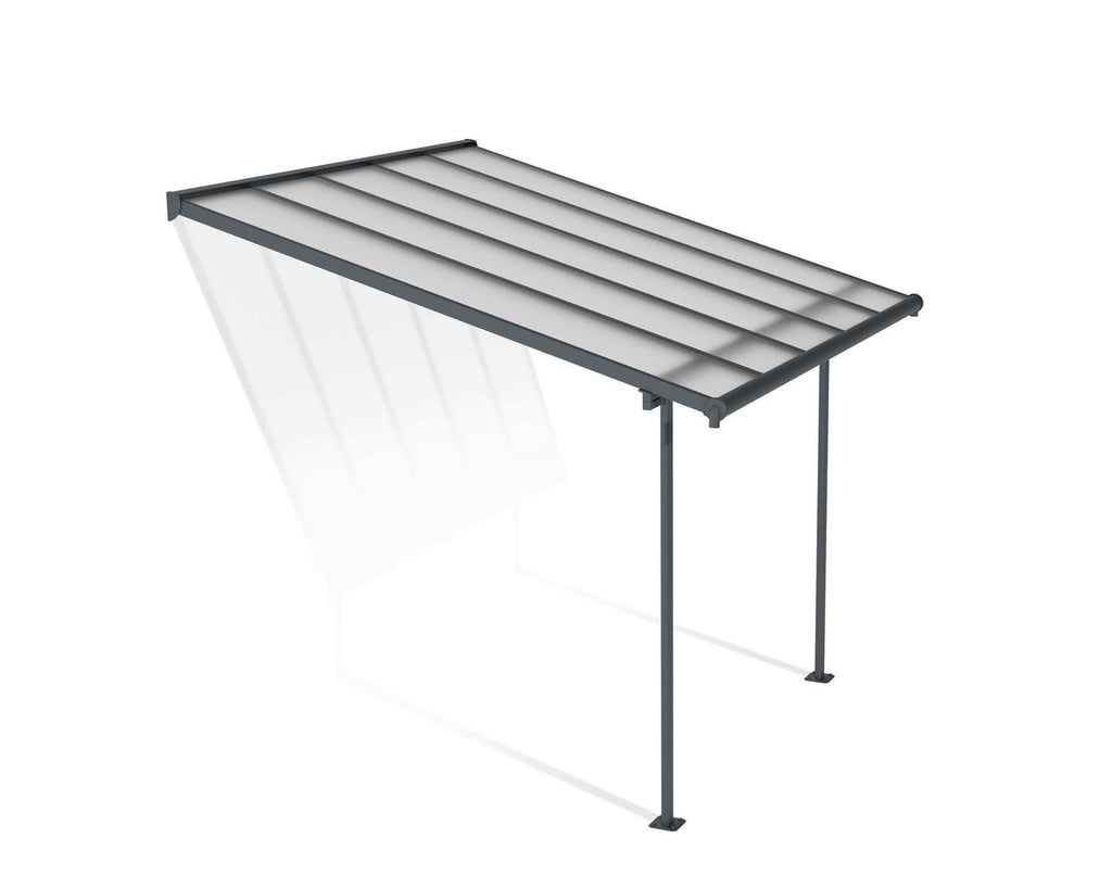 Sierra 10 ft. x 10 ft. Patio Cover Kit - Grey, Clear Twin wall - Rathwood Store