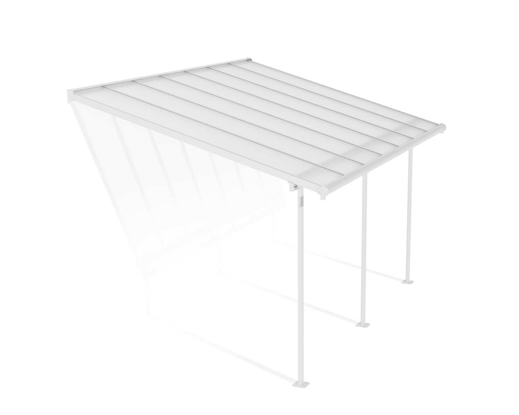 Sierra 10 ft. x 14 ft. Patio Cover Kit - White, Clear Twin wall - Rathwood Store