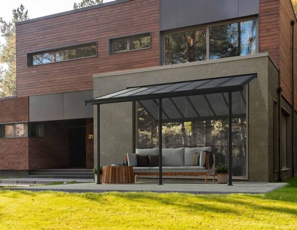 Sierra 10 ft. x 14 ft. Patio Cover Kit - White, Clear Twin wall - Rathwood Store