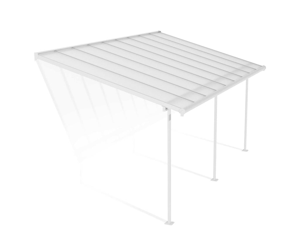Sierra 10 ft. x 18 ft. Patio Cover Kit - White, Clear Twin wall - Rathwood Store