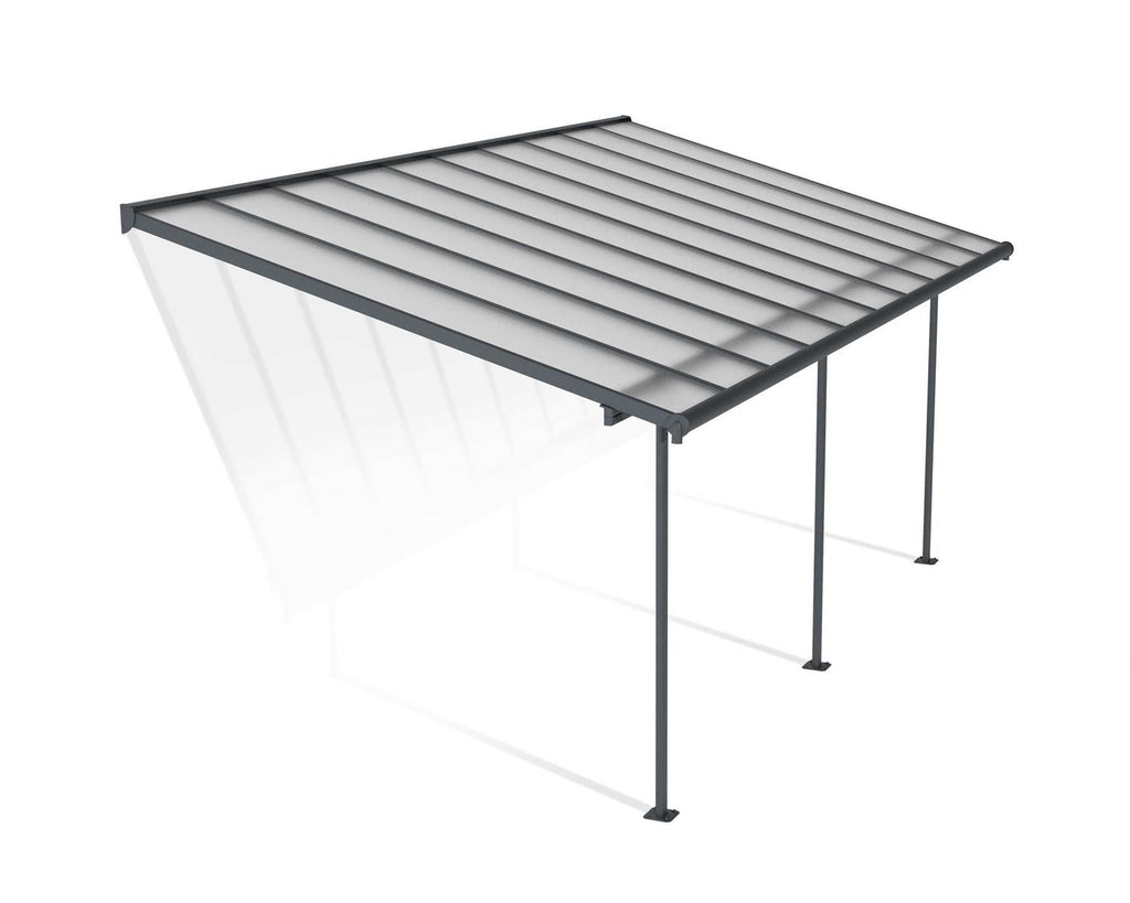 Sierra 10 ft. x 20 ft. Patio Cover Kit - Grey, Clear Twin wall - Rathwood Store