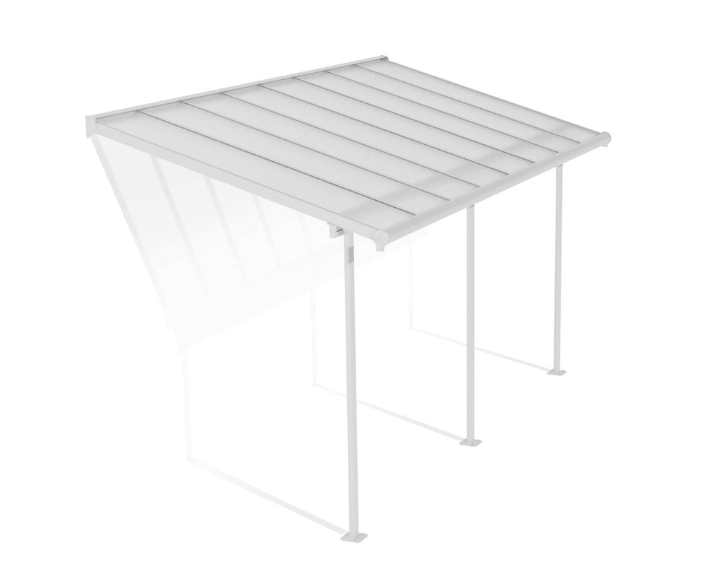 Sierra 7 ft. x 15 ft. Patio Cover Kit - White, Clear Twin wall - Rathwood Store