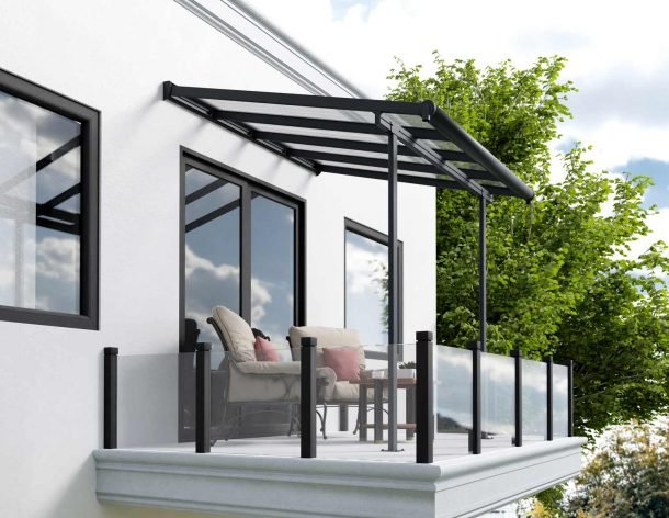 Sierra 7 ft. x 7 ft. Patio Cover Kit x 7 ft. - White, Clear Twin wall - Rathwood Store