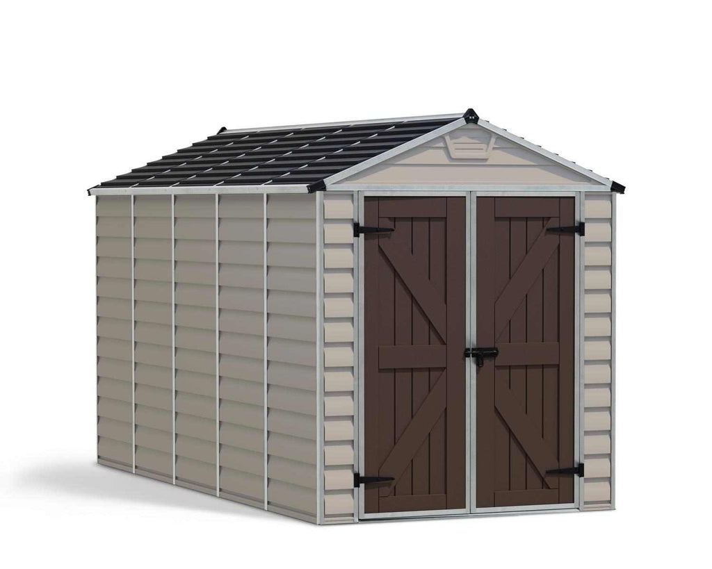 Skylight 6 ft. x 12 ft. Shed Kit - Tan - Rathwood Store