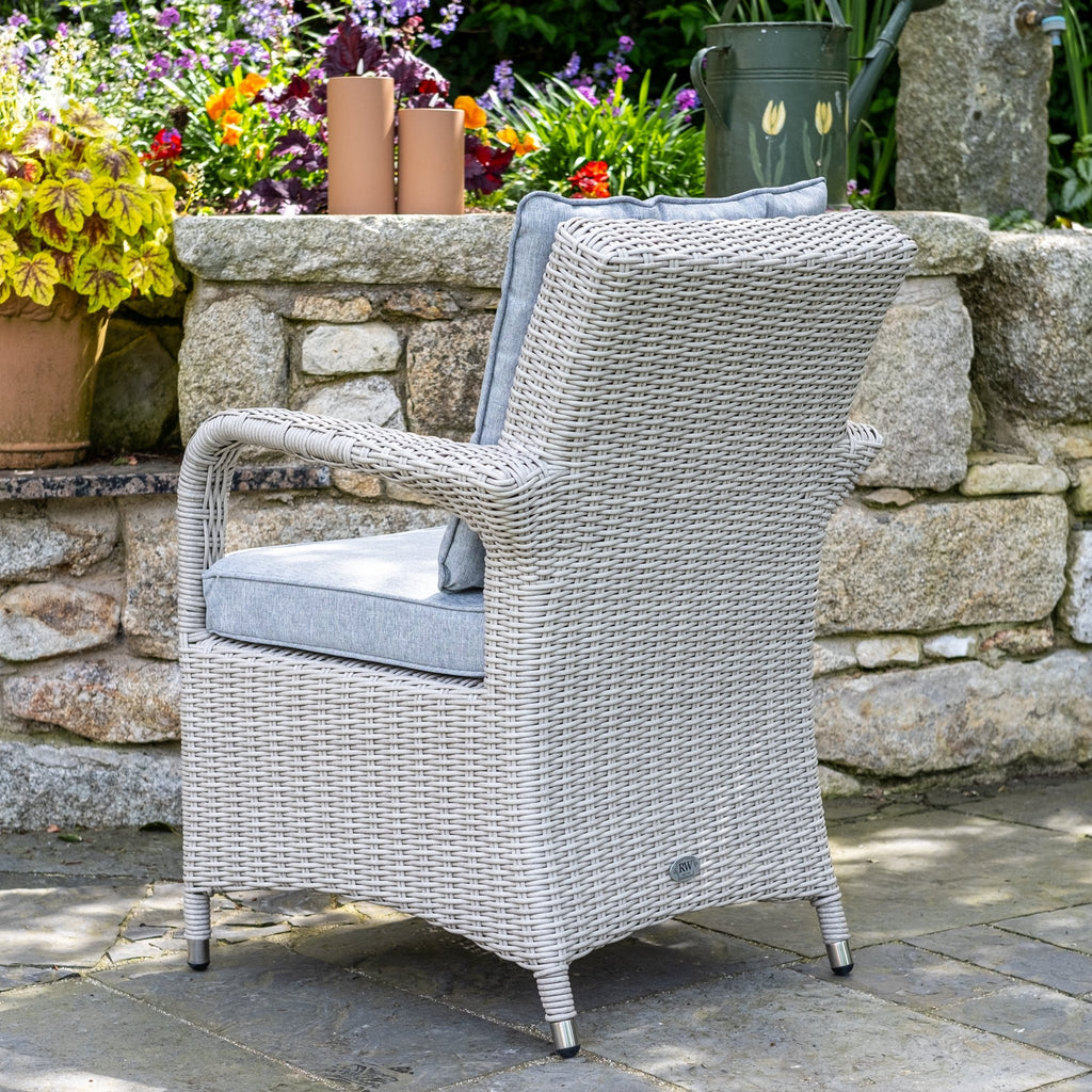 Sorrento - 4 Seat Set with 120cm Round Table (White Washed) - Rathwood Store
