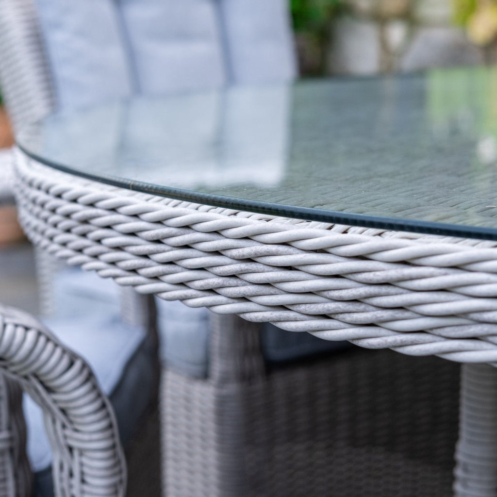 Sorrento - 8 Seat Set with 170cm Round Table (White Washed) - Rathwood Store