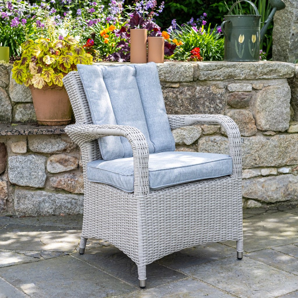Sorrento - Bistro Set with 70cm Round Table (White Washed) - Rathwood Store