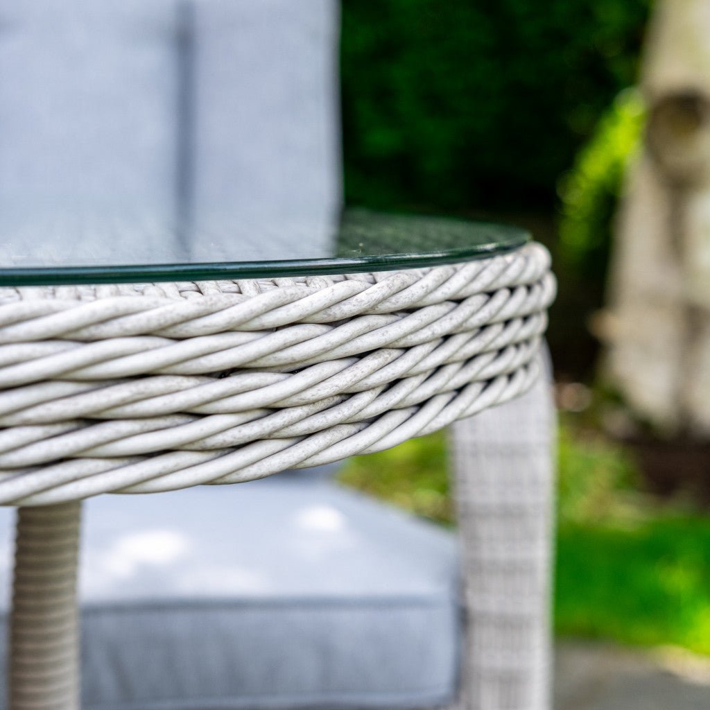 Sorrento - Bistro Set with 70cm Round Table (White Washed) - Rathwood Store
