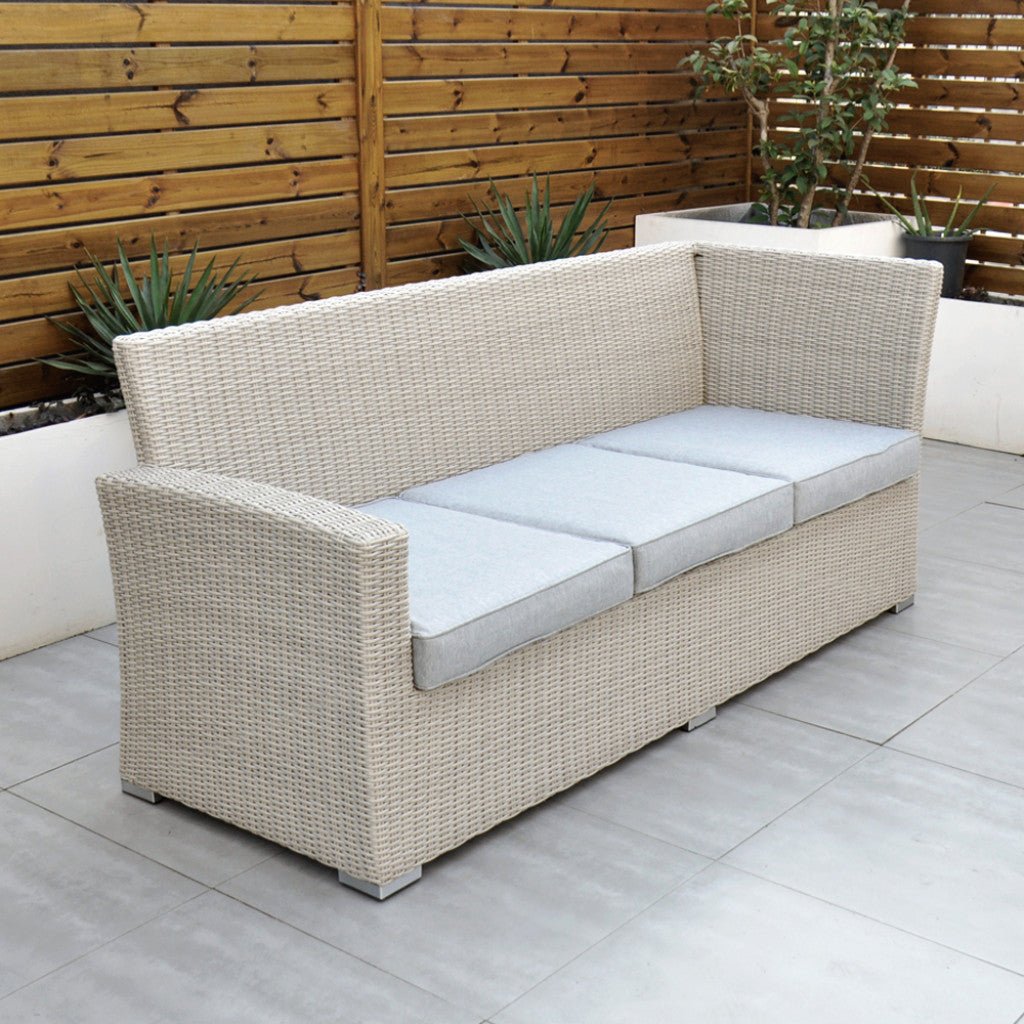 Sorrento - Corner Dining Set with Square Rising Table (White Washed) - Rathwood Store