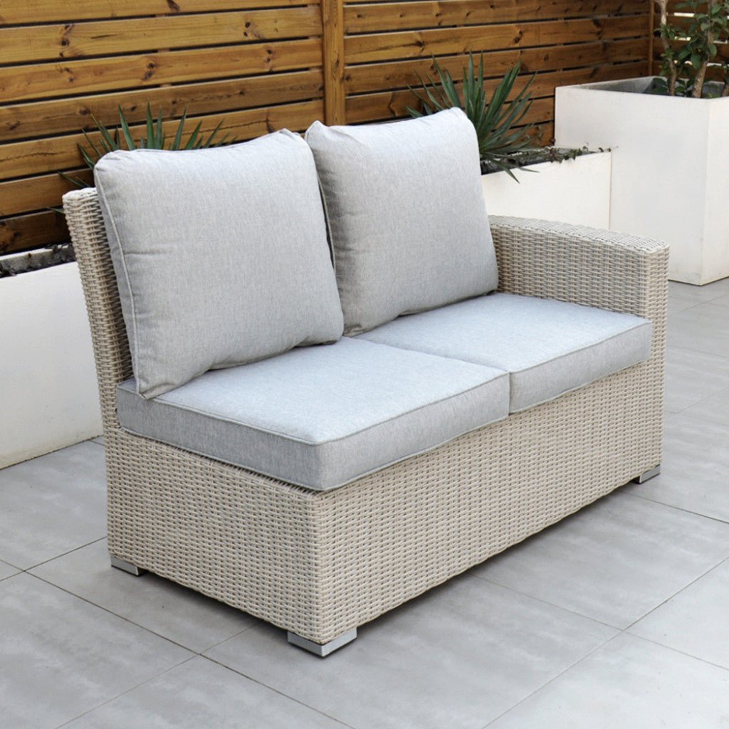 Sorrento - Corner Dining Set with Square Rising Table (White Washed) - Rathwood Store