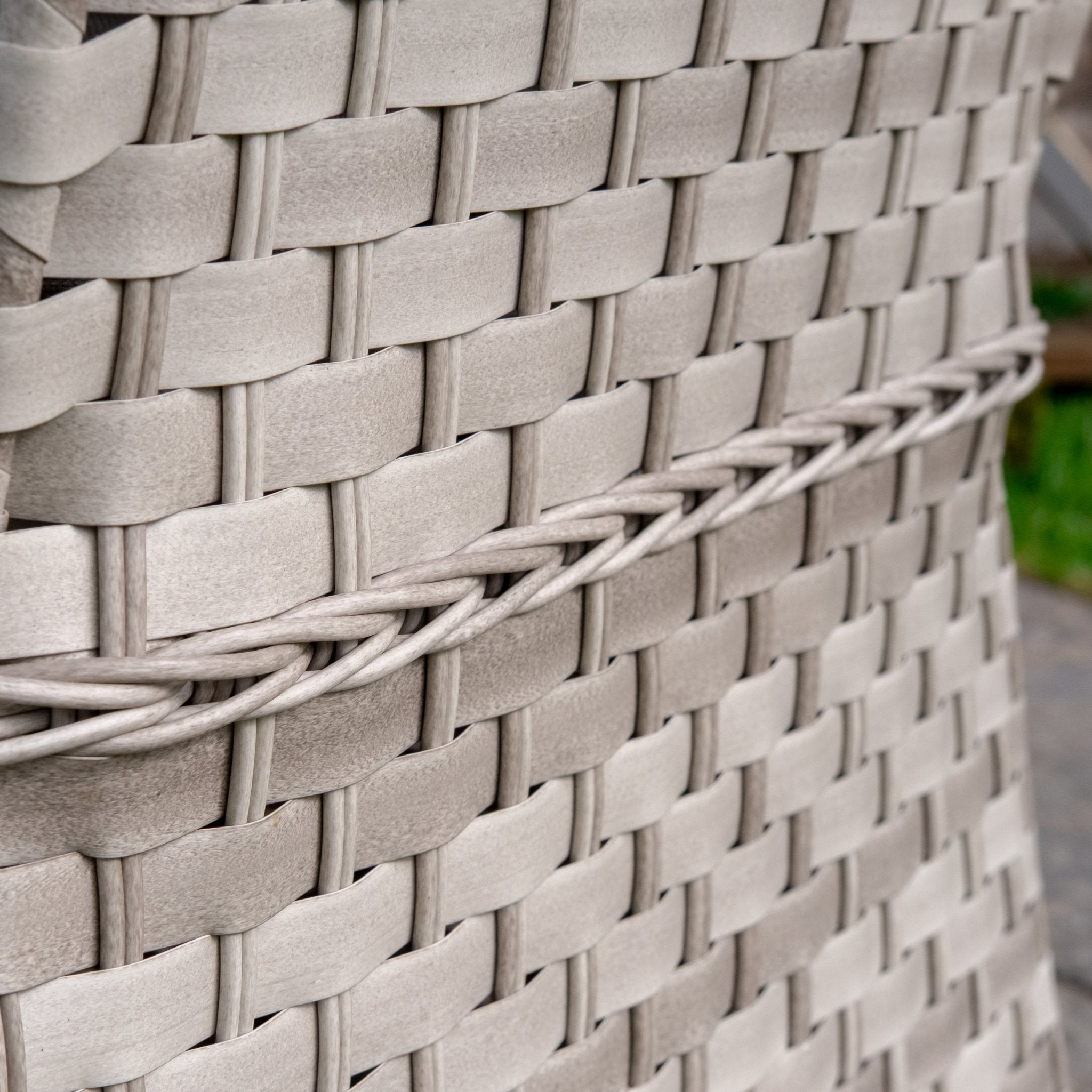 Sorrento Deluxe - 6 Seater Set with Rectangular Table (White Wash) - Rathwood Store