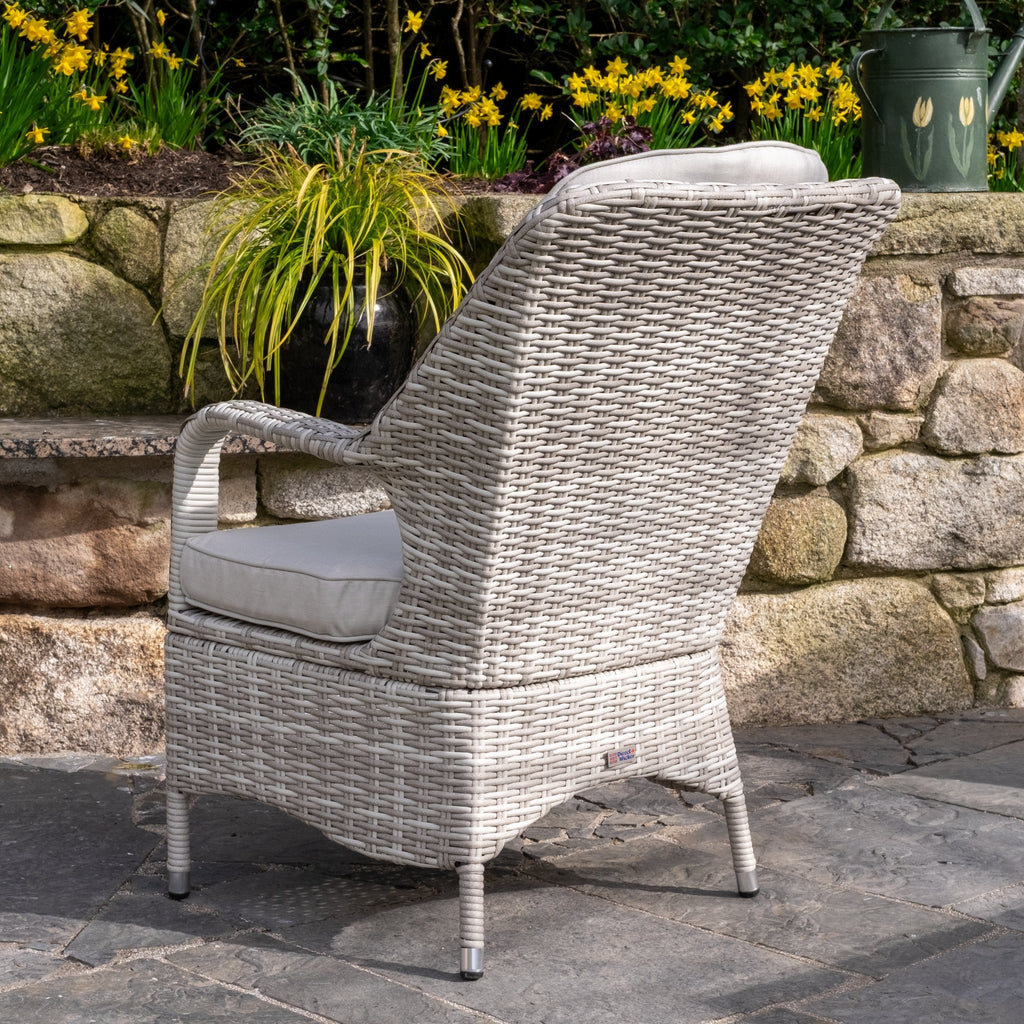 Sorrento Premium - 4 Seater Set with Round Table (White Wash) - Rathwood Store