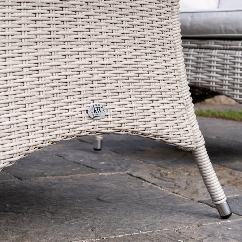 Sorrento Premium - 4 Seater Set with Round Table (White Wash) - Rathwood Store