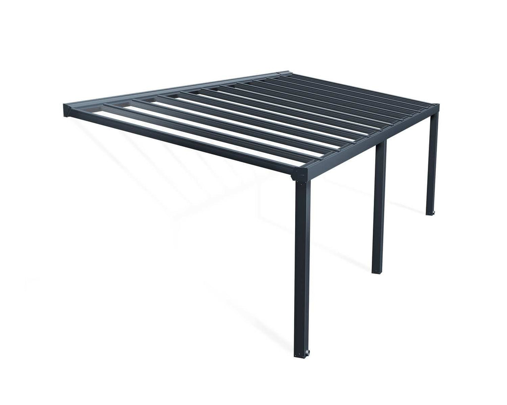 Stockholm 11 ft. x 26 ft. Patio Cover Kit - Grey, Clear Glazing - Rathwood Store