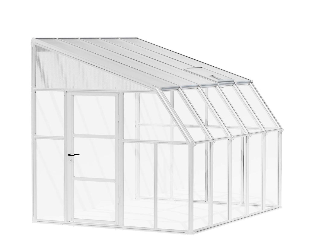 Sunroom 8 ft. x 10 ft. Solarium Kit - White Structure & Hybrid Panels - Rathwood Store