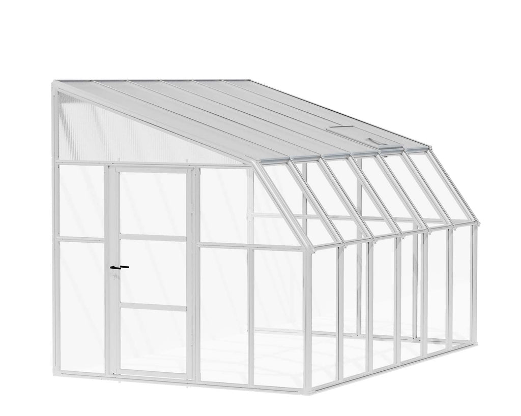 Sunroom 8 ft. x 12 ft. Solarium Kit - White Structure & Hybrid Panels - Rathwood Store