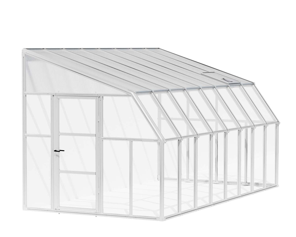 Sunroom 8 ft. x 16 ft. Solarium Kit - White Structure & Hybrid Panels - Rathwood Store