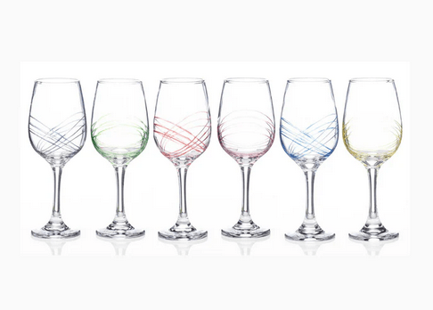 Swirl Party Wine Glass Set/6 - Rathwood Store