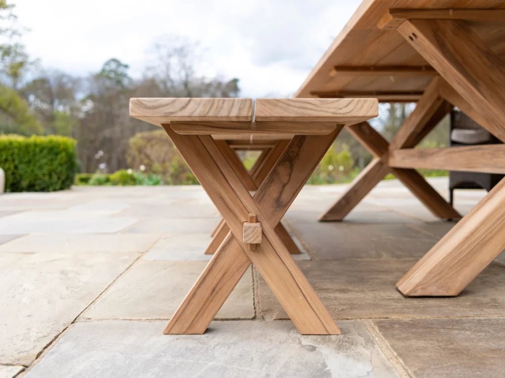 TEAK WOOD PLANK BENCH 1.2M (FSC 100%) - Rathwood Store