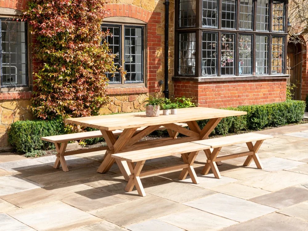 TEAK WOOD PLANK BENCH 1.2M (FSC 100%) - Rathwood Store