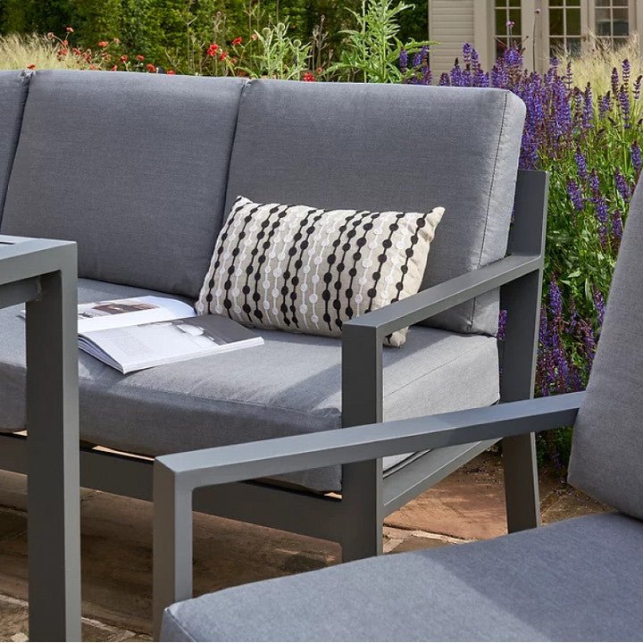 Titchwell - Corner Set - Standard Table 2 Small Stools - Anthracite / D Grey - Rathwood Store