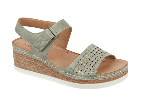 Tobago Low Wedge Sandal - MOSS - Rathwood Store