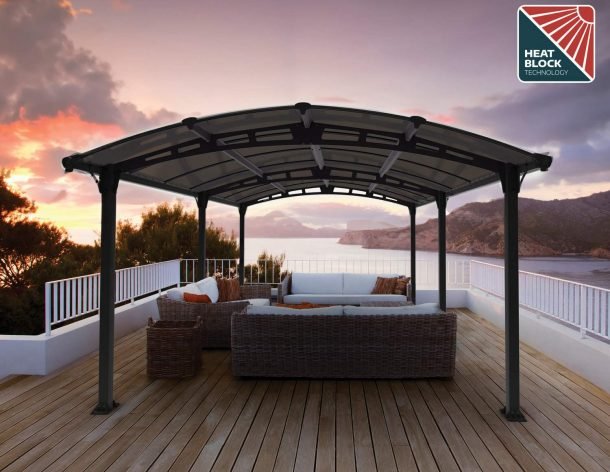 Tucson 11 ft. x 17 ft. Gazebo Kit - Grey Structure - Rathwood Store