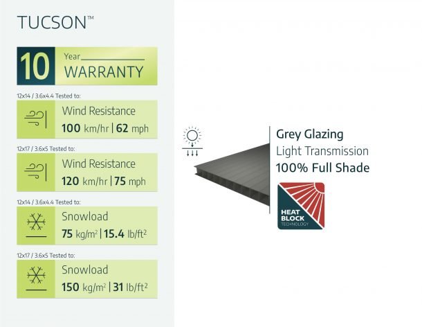 Tucson 11 ft. x 17 ft. Gazebo Kit - Grey Structure - Rathwood Store