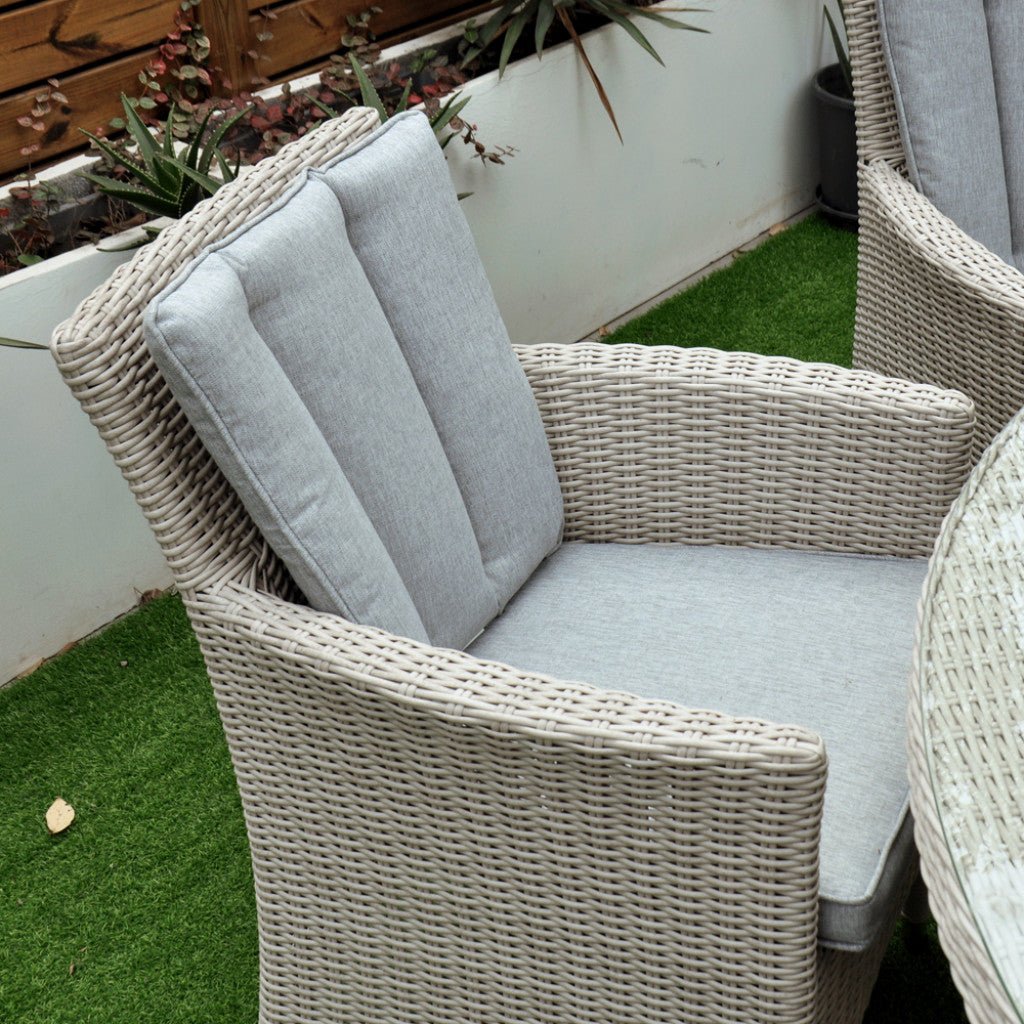 Tulum - 8 Seat Set with 170cm Round Table (White Washed) - Rathwood Store