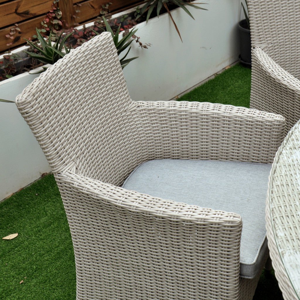 Tulum - 8 Seat Set with 170cm Round Table (White Washed) - Rathwood Store